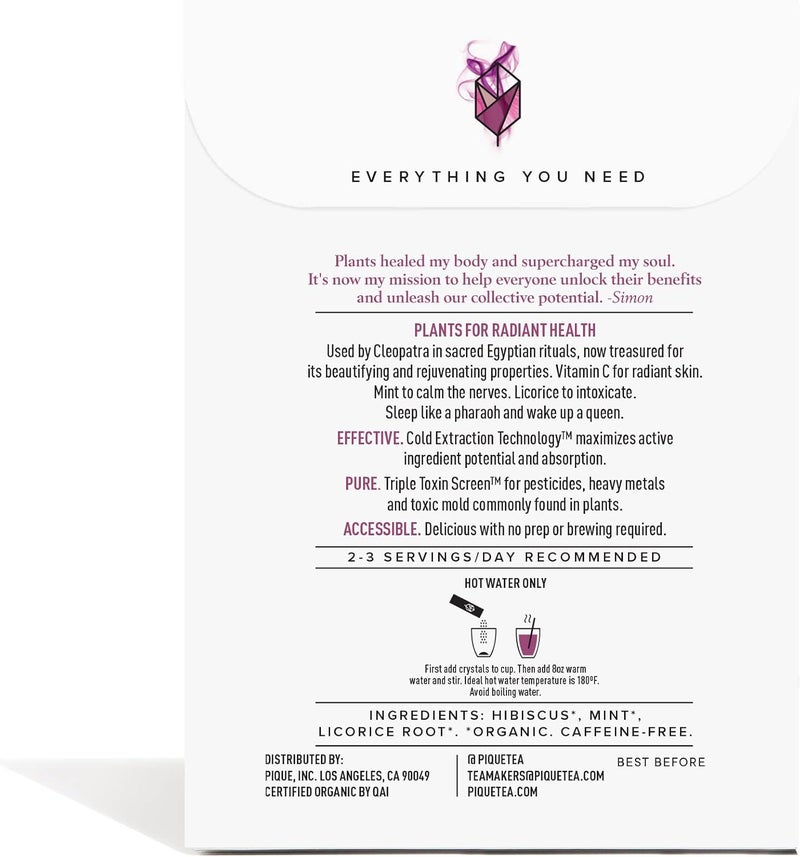 Pique Organic Hibiscus Beauty Elixir Herbal Tea - Image 2